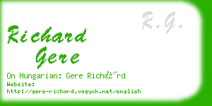 richard gere business card